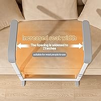 Vista 6 de Ayuda de soporte ajustable en altura para ancianos, soporte de sofá resistente para ancianos con asas dobles, soporta 300 libras, ayuda universal