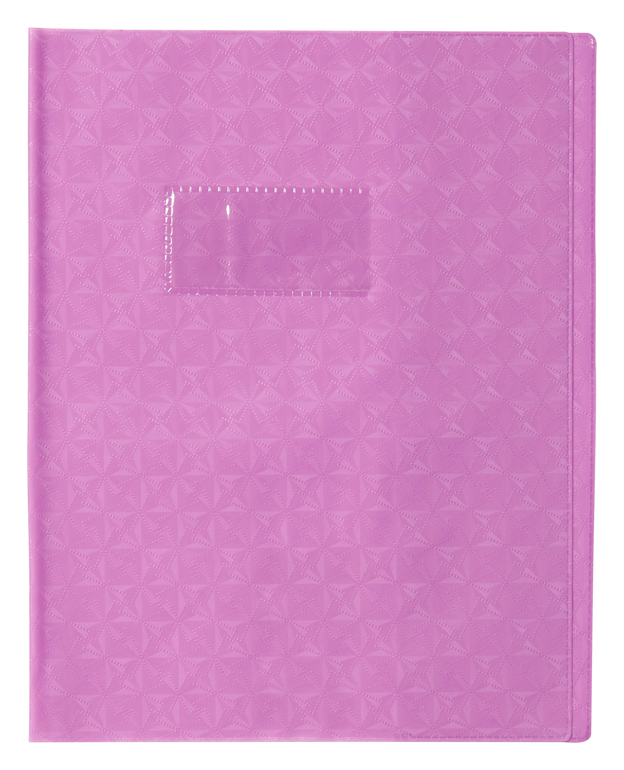Clairefontaine - Ref 72016C - Calligraphe PVC Exercise Book Protector Cover - 170 x 220mm in Size, Label Holder for Easy Identification, Diamond Effect - Lilac Colour