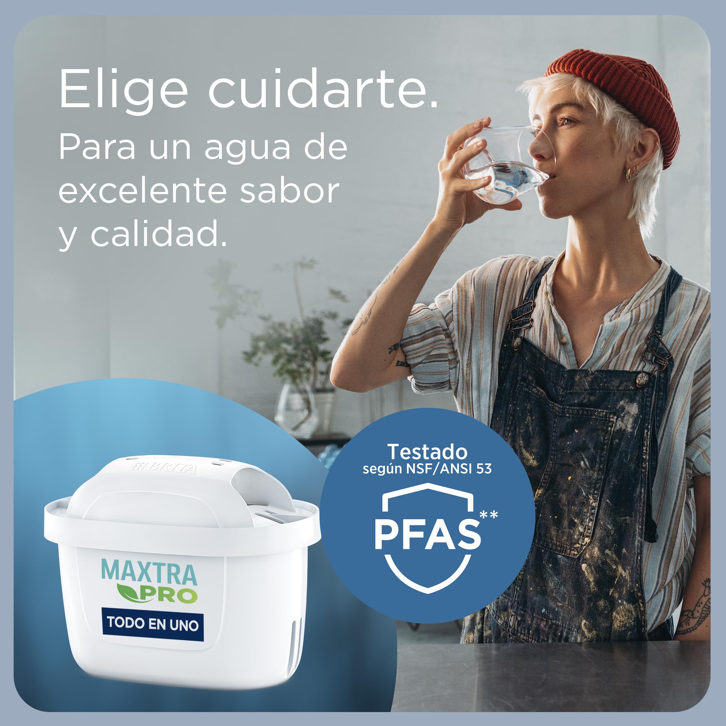 BRITA Jarra con Filtro de Agua Marella Blanca (2,4 l) Incl. 12x Cartucho MAXTRA PRO All-in-1 - jarra adaptable al frigorífico con LTI digital y tapa abatible que reduce cloro, cal e impurezas.