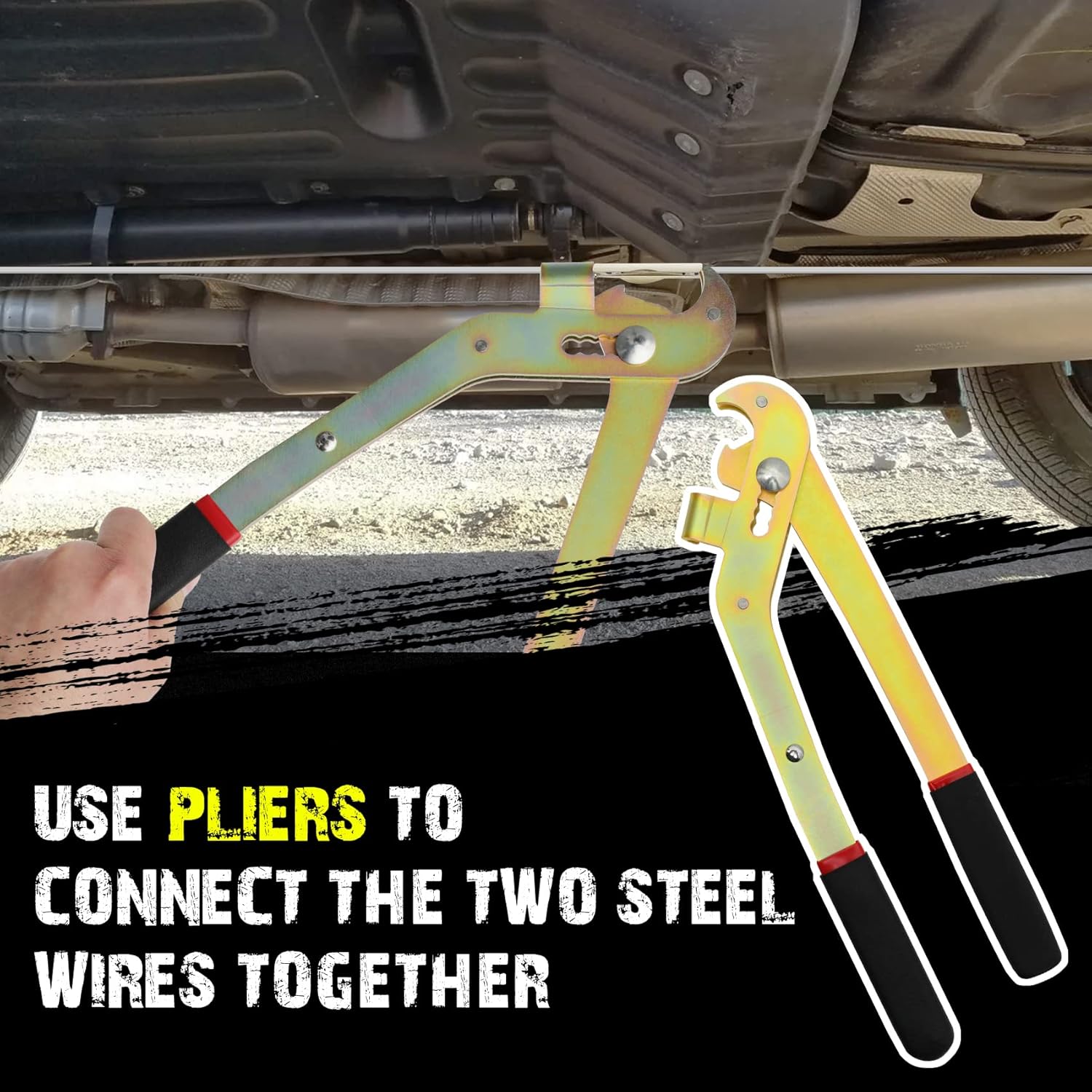 SLY-10500 Parking Brake Cable Coupler Removal Tool 14’’ Pliers,For SUV's and Vans,Easy to Use Cable Coupler Removal Tool, Including All Models From Dodge, Ford and GM Since the 80's (Not Fit Truckss)