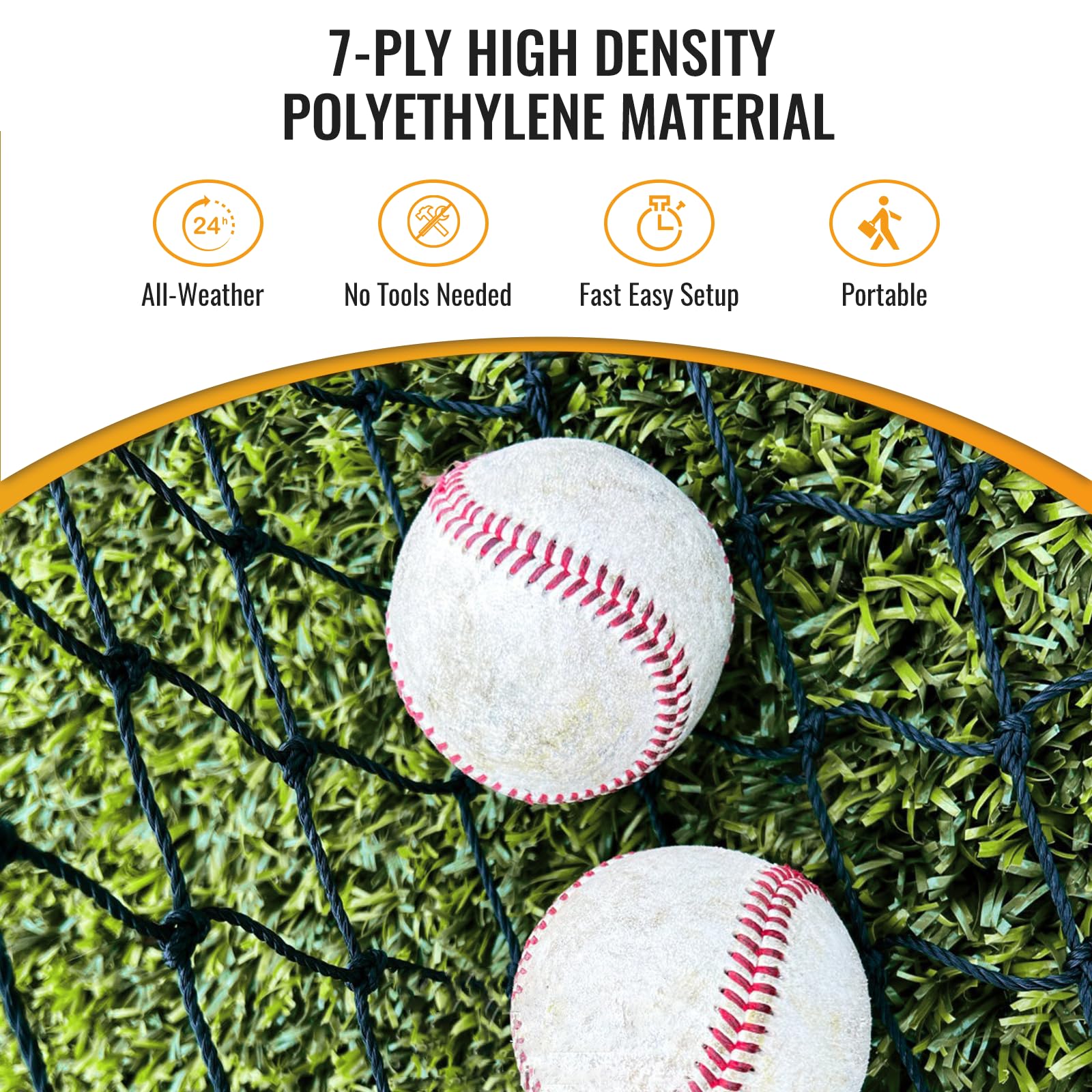 Filet de Frappe d'entraînement pour Baseball et Softball avec Zone de Frappe, Tee, Portable