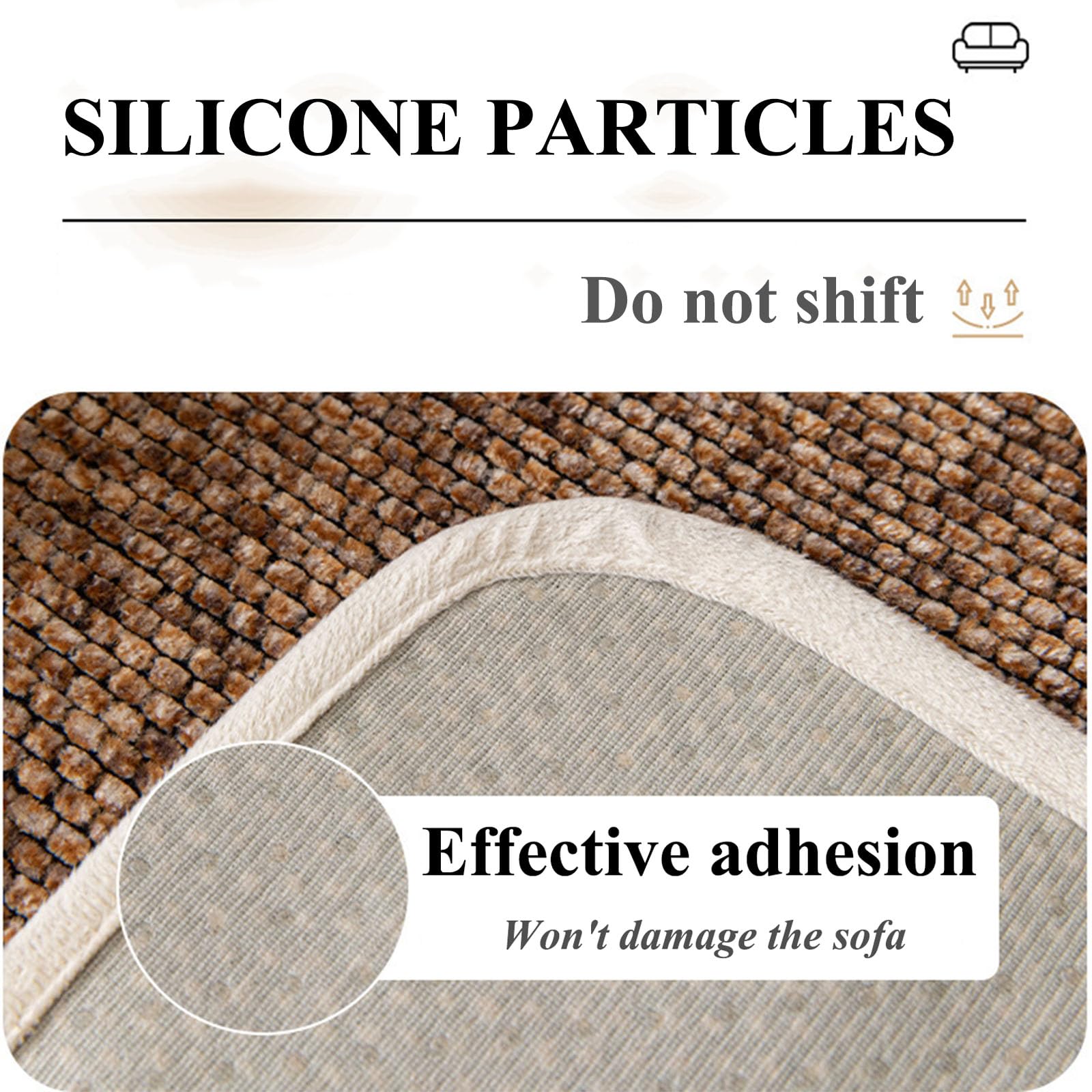 Copri Poltrona Relax Reclinabile,Copridivano per Poltrona Relax Reclinabile,Tessuto Poliestere Morbido,Copripoltrona Relax 1 Posto Antiscivolo con Particelle di Silicone,A Brown
