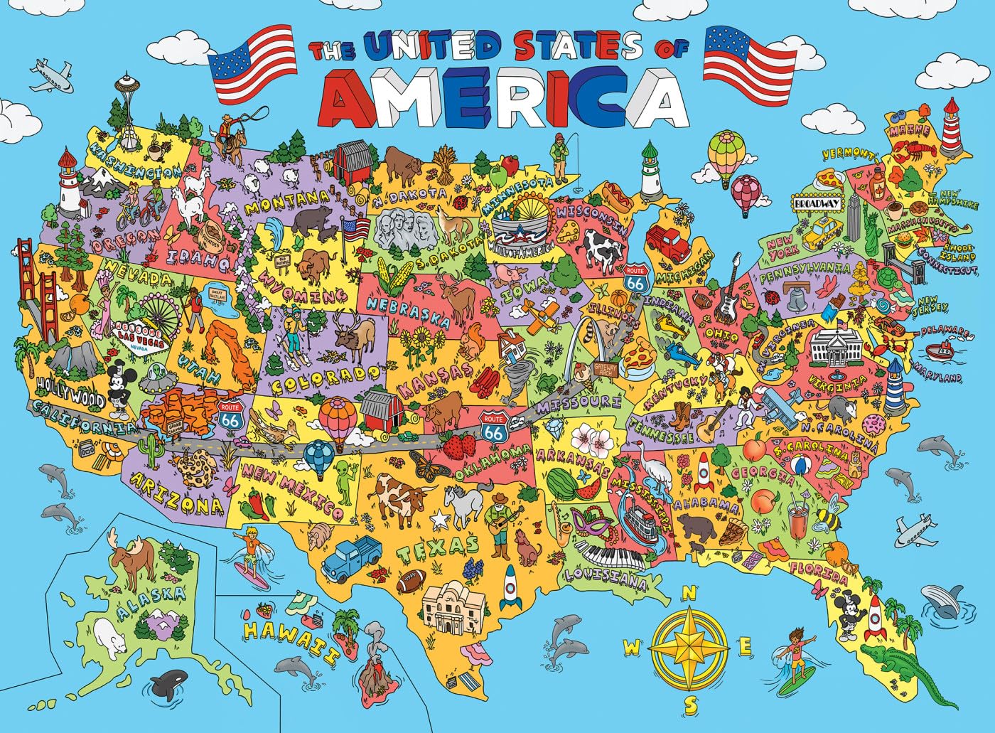 MasterPieces 101 Things to Spot in The USA 100-teiliges Kinderpuzzle