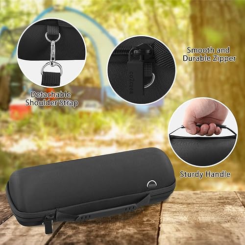 Miniatura 5 de co2CREA Funda de viaje rígida de repuesto para JBL Flip 6 FLIP 5 Altavoz Bluetooth portátil impermeable (funda negra + interior negro)
