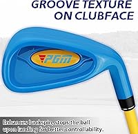 Vista 3 de Juego de palos de golf para niños PGM - Puede golpear bolas reales, juego de 3 piezas incluye madera, hierro y putter, ideal para niños y niñas