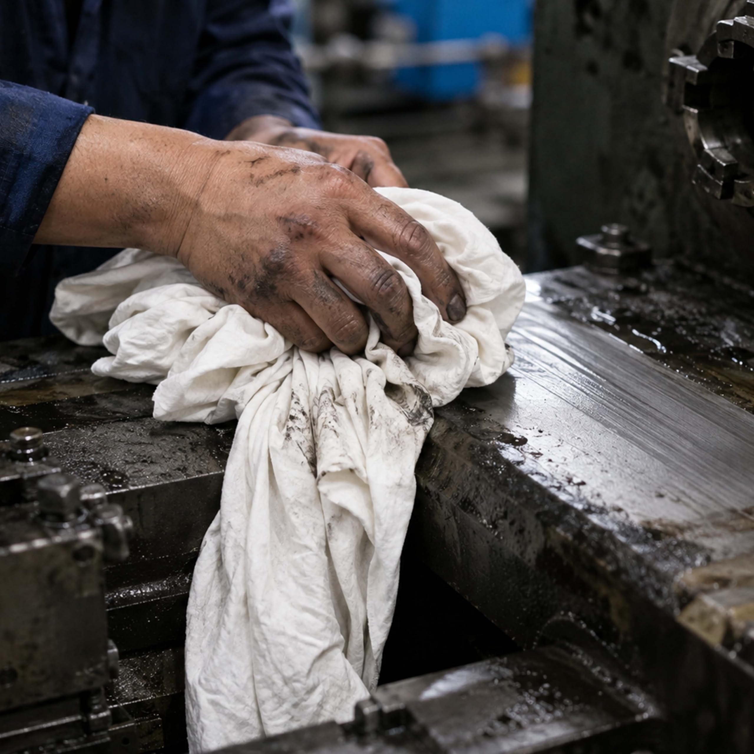Trapos de punto blancos reciclados, solución de limpieza definitiva para el hogar, taller y uso industrial. Altamente absorbente, baja pelusa y perfecto para el mantenimiento (caja de 10