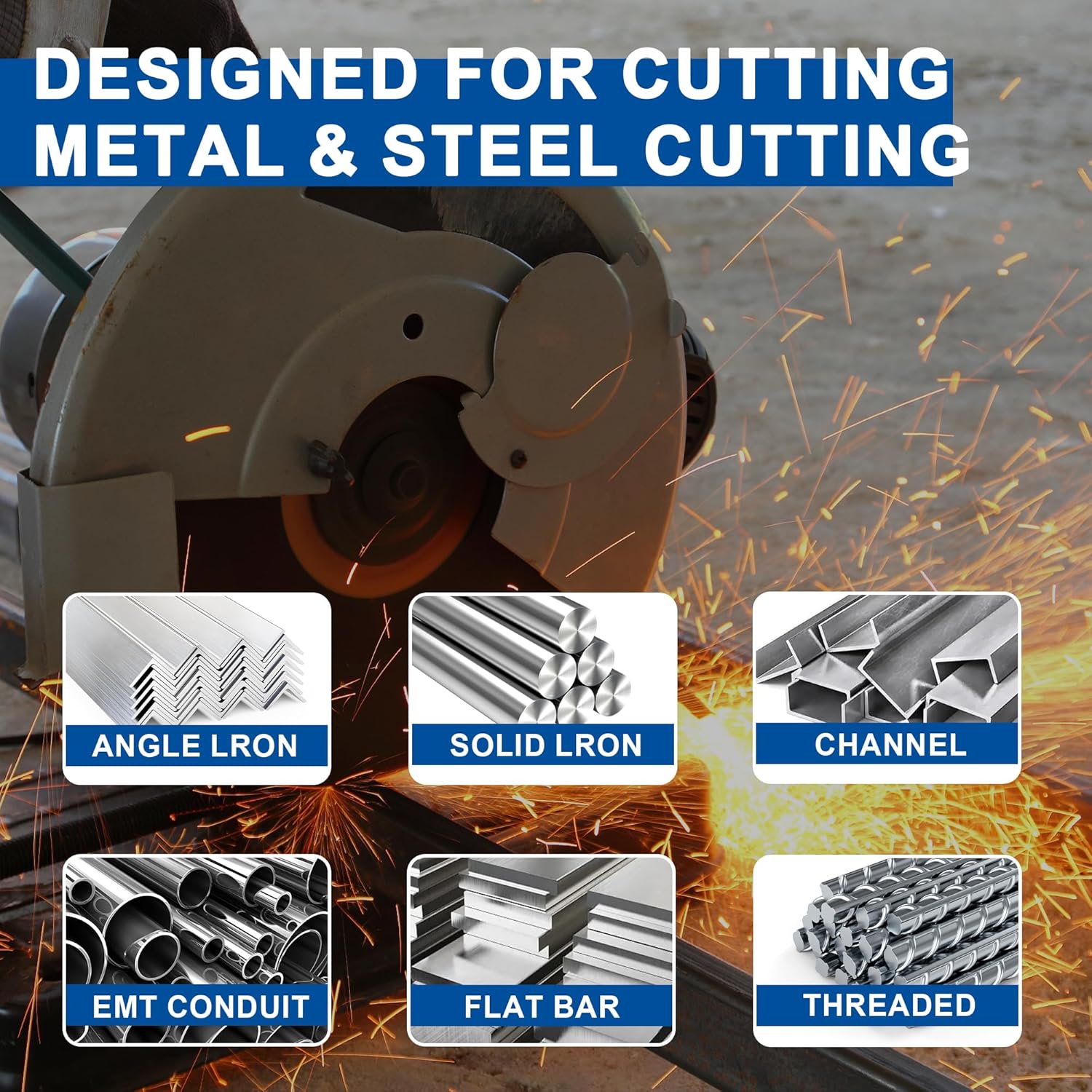 14-Inch Metal Steel Cutting Saw Blade, 14 Inch Chop Saw Blade 66-Tooth with Carbide Tipped Teeth, No Heat No Burrs No Sparks for Mild Steel for Cold Metal Cutting, 1 Pack