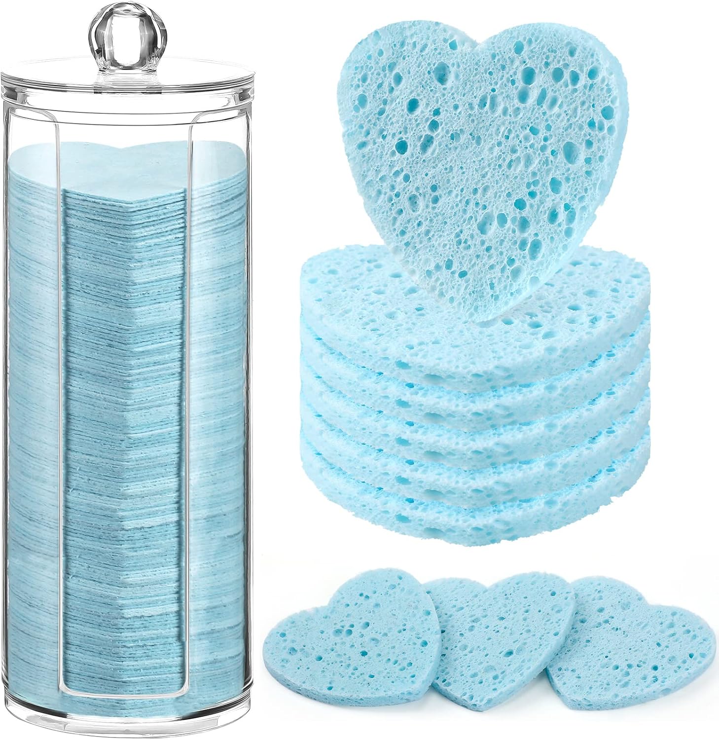 Amazon.com : Sieral 120 Pcs Compressed Facial Sponges with Container ...
