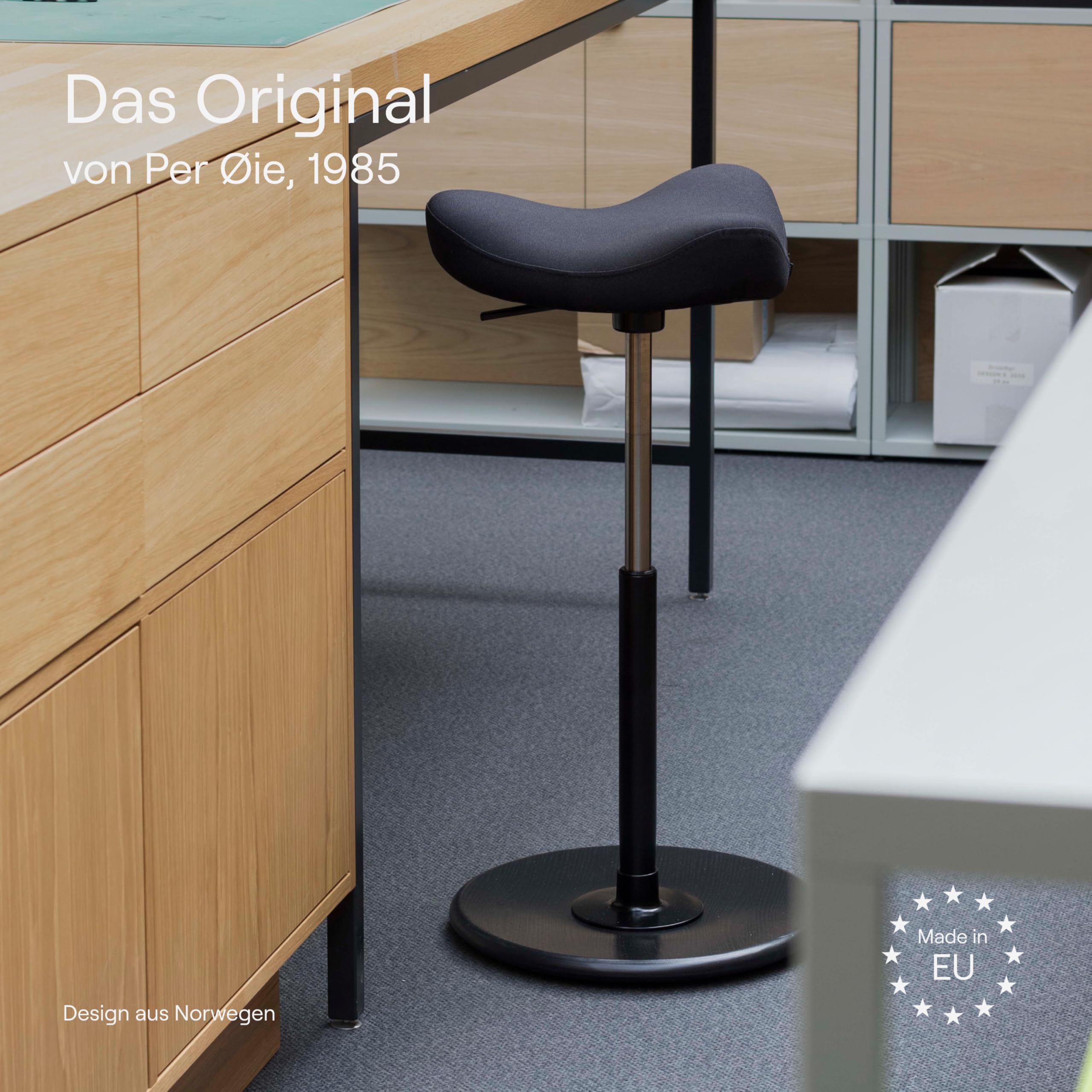 Varier Move Ergonomischer Stehhocker höhenverstellbar für Stehschreibtisch