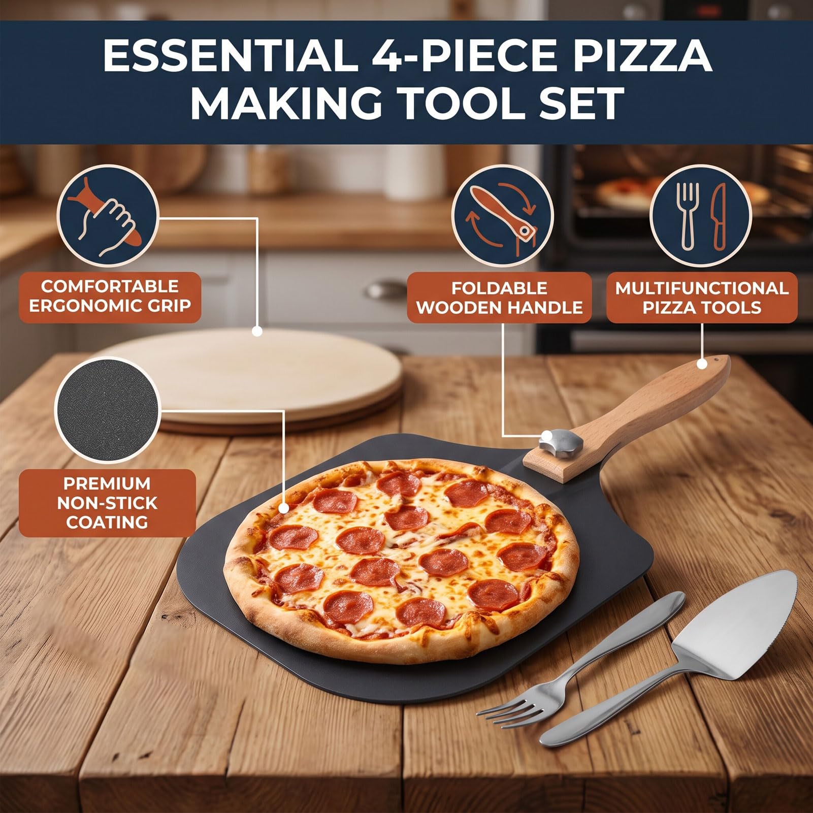 Zestaw do Pizzy, Składana Rączka, do Pizzy (1 zestaw)