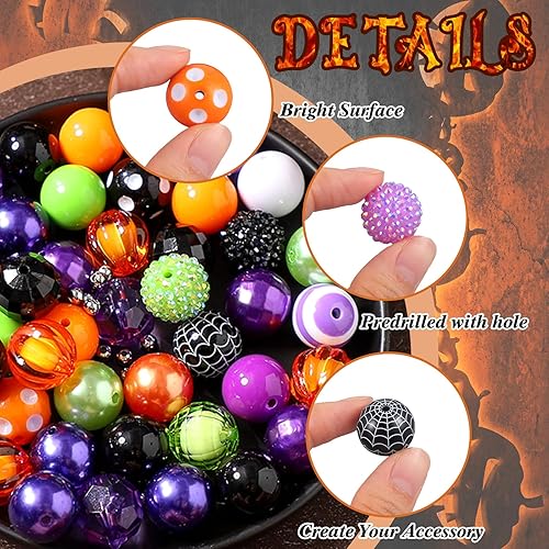 Vista 60 de Sasylvia 100 cuentas de diamantes de imitación de 0.78 pulgadas (0.787 in), bolas de discoteca brillantes, de plástico, gruesas, sueltas, redondas