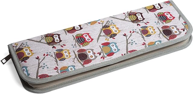 Hobby Gift Knitting Pin Case, Hoot, 13 x 40 x 4cm