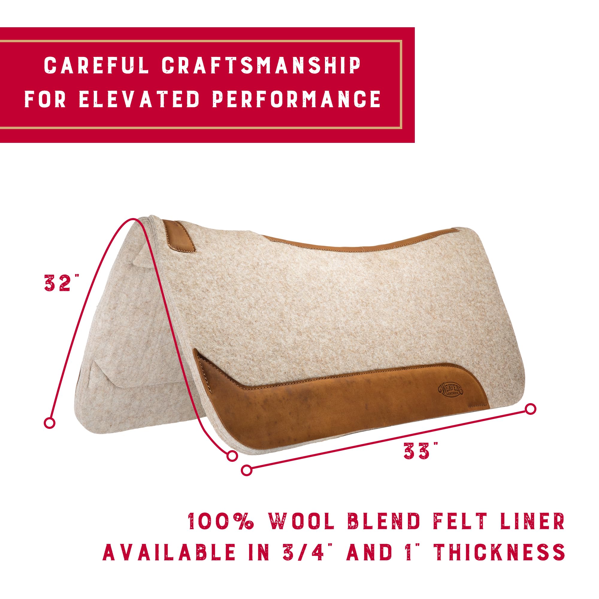 Weaver Leather Almohadilla Contour 33 x 32