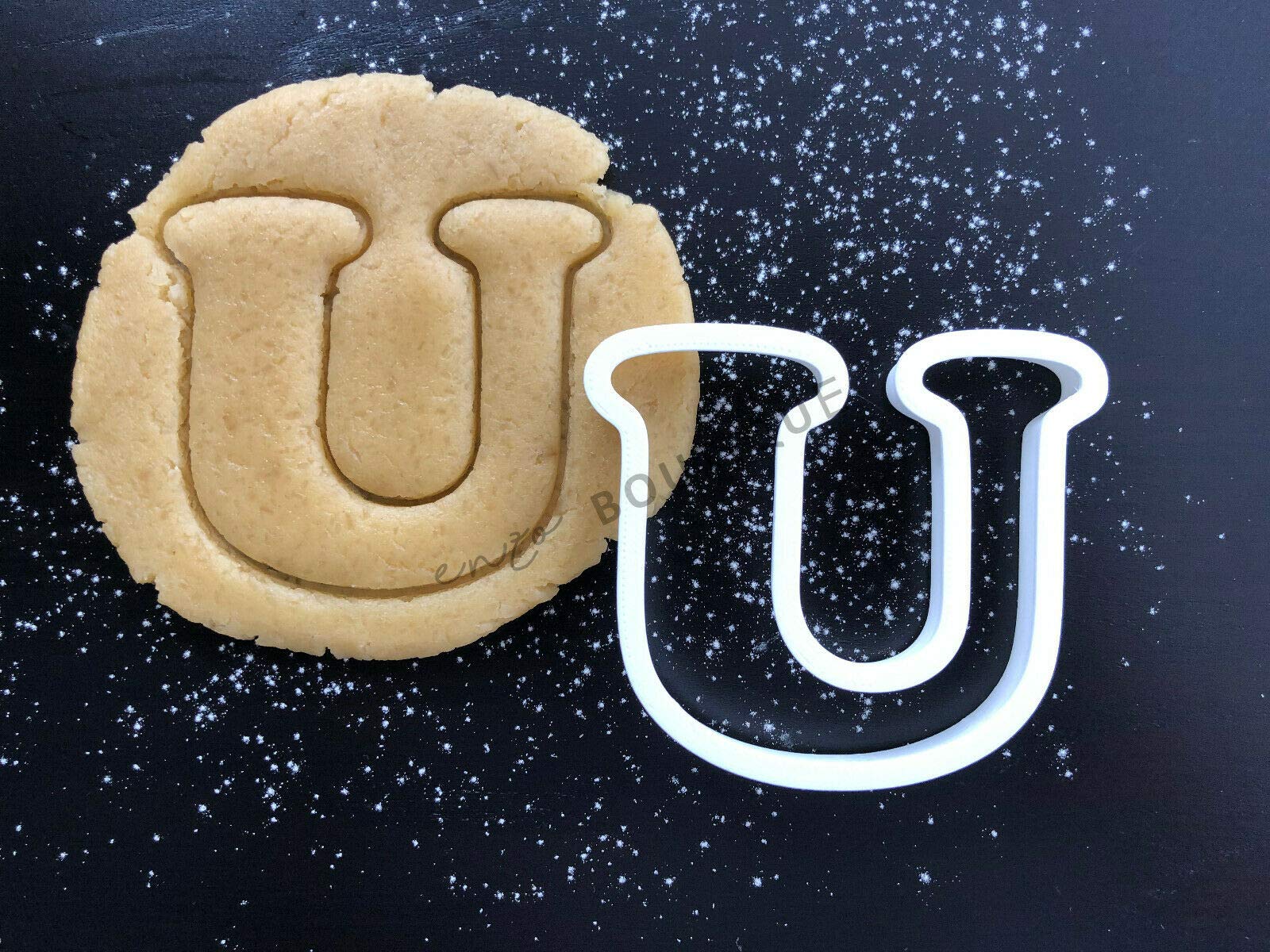 Alphabet Letters 3 Sizes Cookie Cutters Fondant Cake Decorating (Letter U, 4)