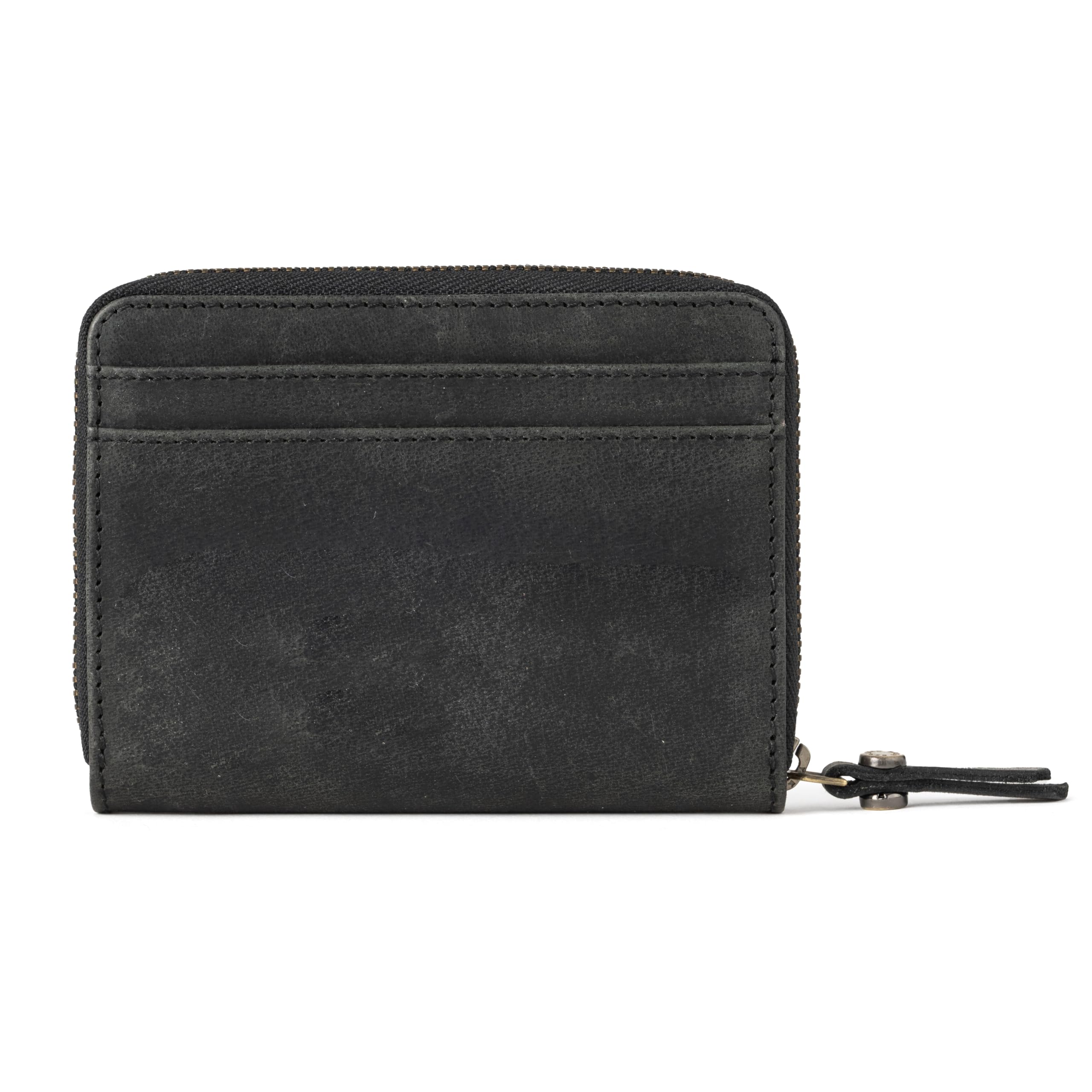 Berliner Bags Portefeuille vintage ELSA - Petit portefeuille pour femme - En cuir - Avec protection RFID certifiée TÜV - Avec boîte cadeau - Gris foncé