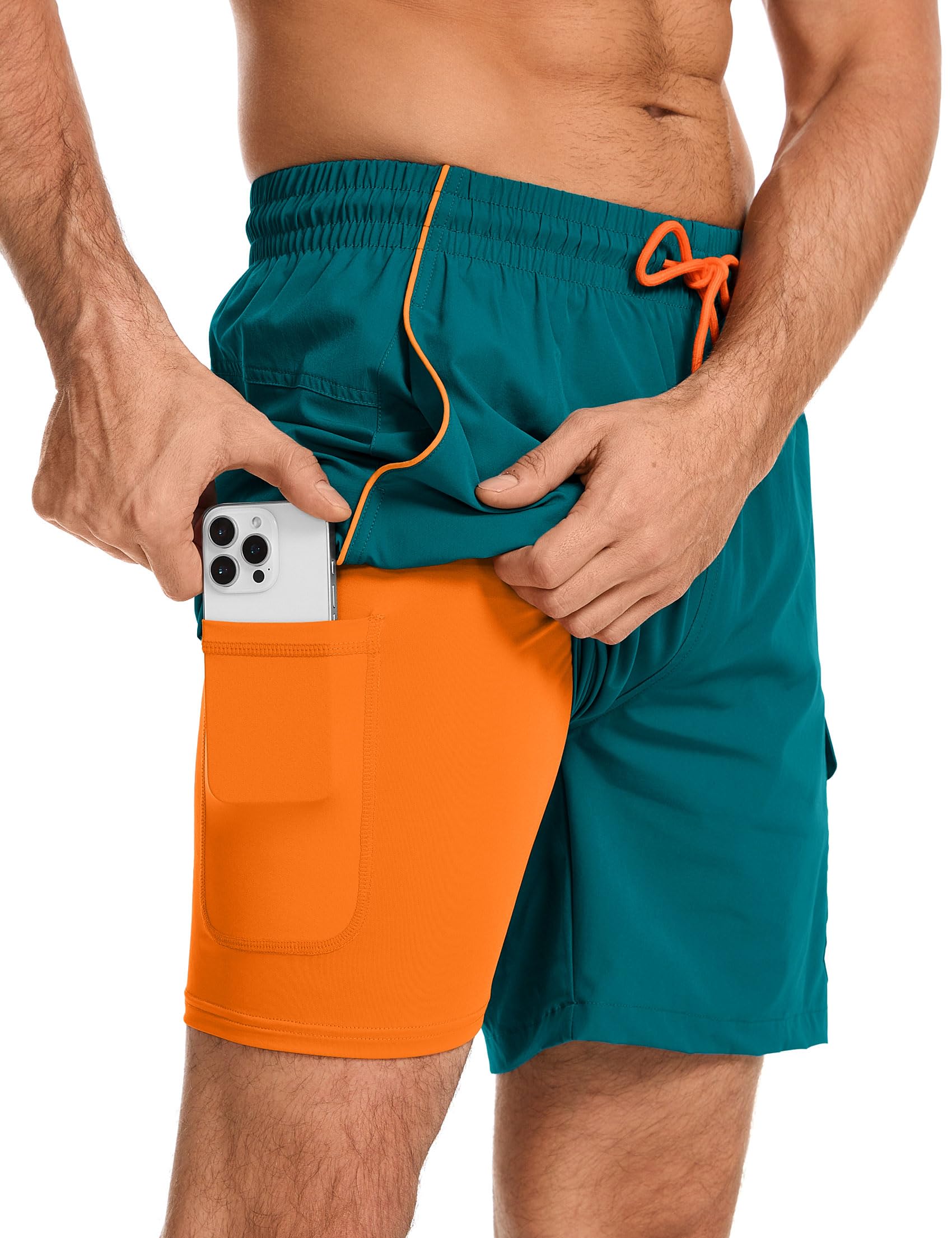 Atforna Badehose für Herren Badeshorts mit Kompression Atmun