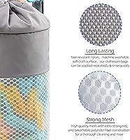 Vista 4 de Soporte de malla para colgar la ropa en el exterior, ventilación y resistencia a la humedad, múltiples métodos de colgar, bolsa de alfiler de ropa