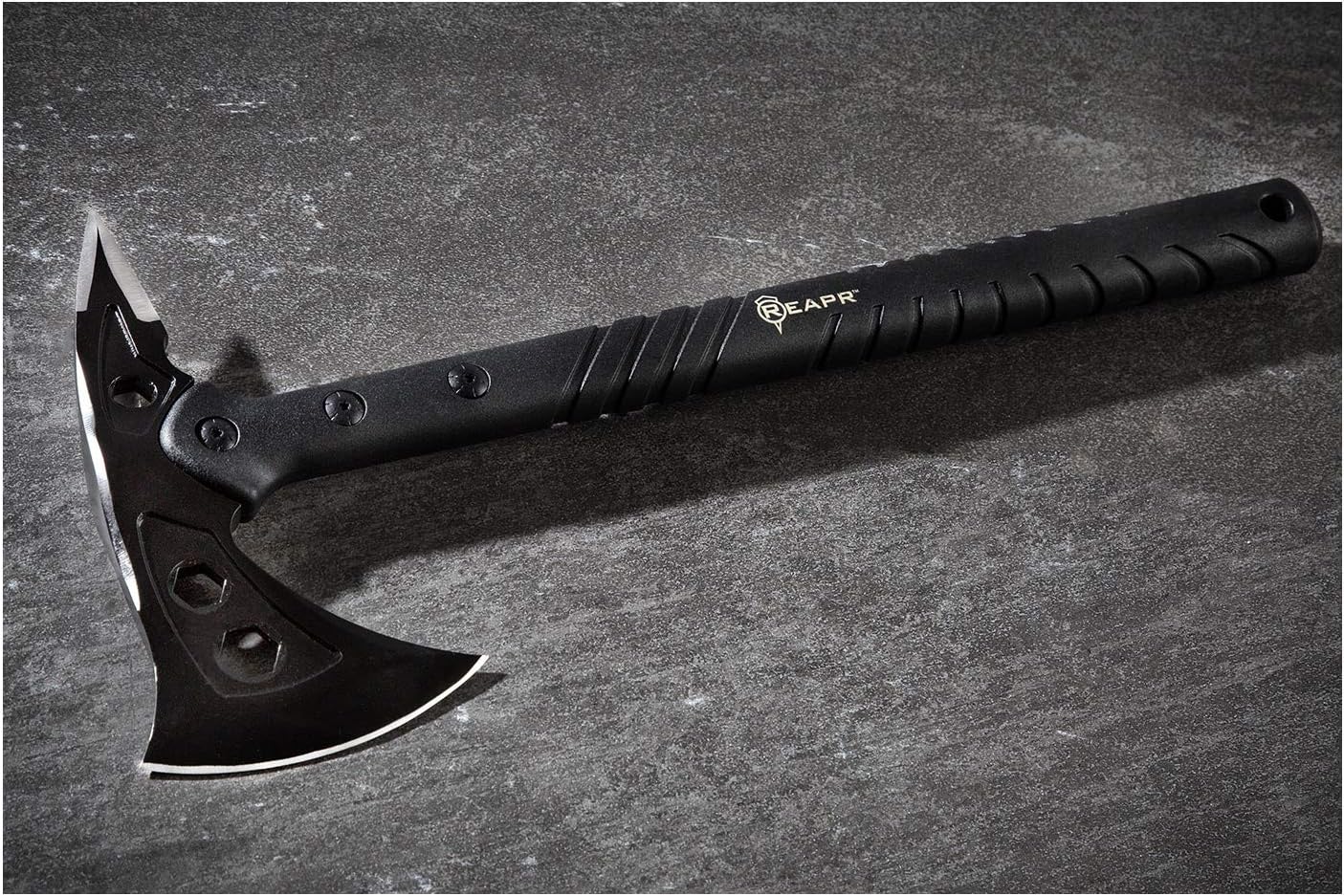 REAPR 11000 TAC Hawk Axe, Tactical Axe with Sheath, Camping, Backpacking, Wood, and Survival Gear Axe, 7" Dual-Headed Axe and Spike Blade, Hand Axe with Sheath : Sports & Outdoors