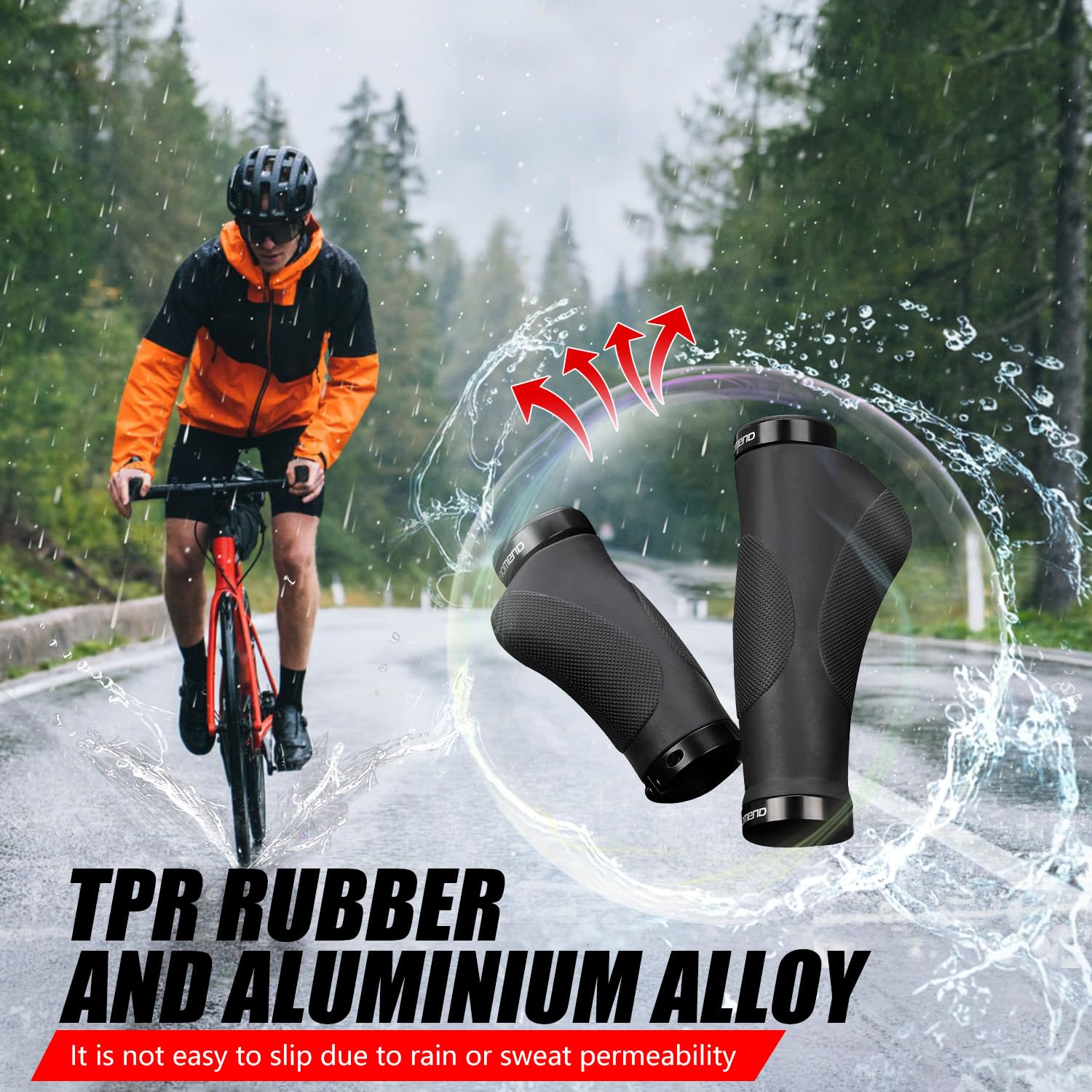 2 mountainbike handvatten, fiets handvatten, ergonomische 2 mountainbike handvatten, fiets handvatten, ergonomische