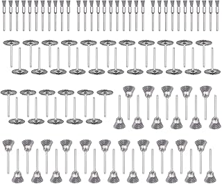 99 Pcs Wire Brushes Set,Steel Wire Wheels Pen Brushes Set Kit Accessories for Rotary Tool-1/8"(3mm) Shank