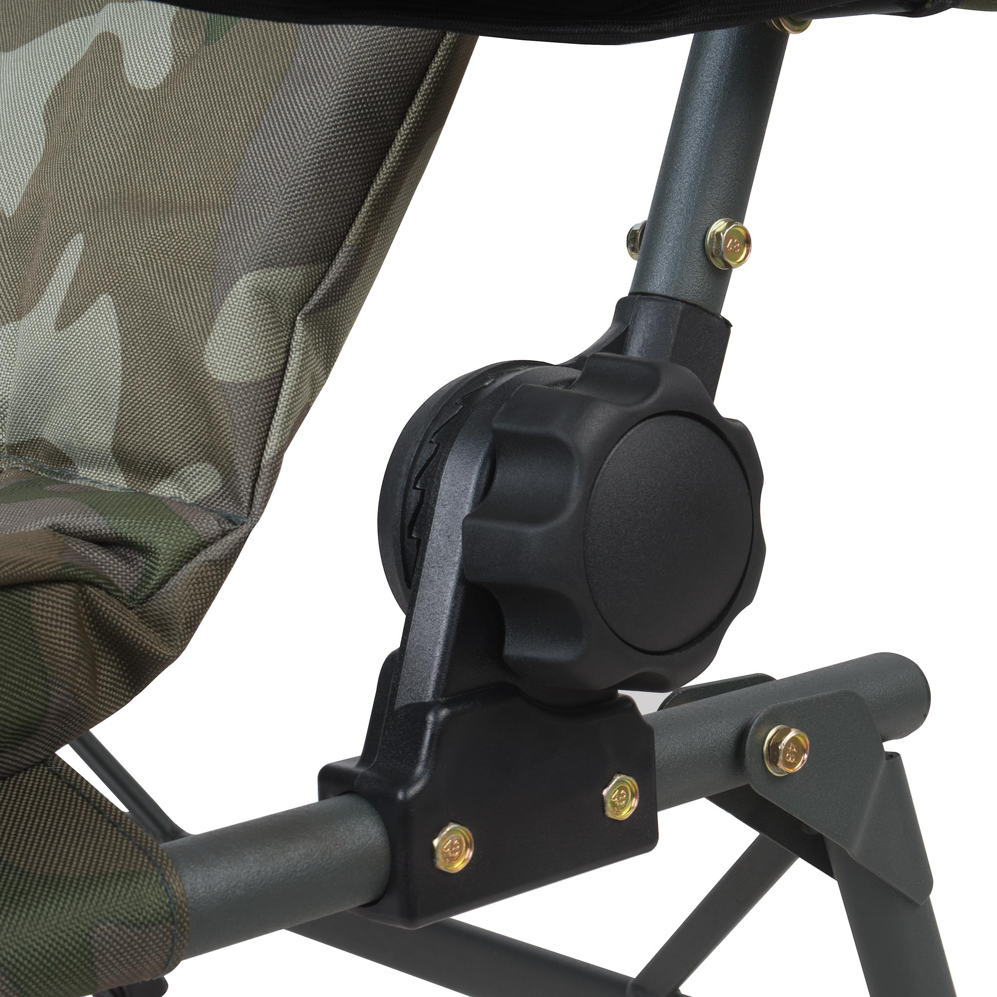 CampFeuer Sedia Pesca Camouflage Verde Oliva | Sedia Campeggio Regolabile Altezza | Poltrona Carpfishing Pieghevole con Cuscino | Sedia Outdoor Viaggio per Campeggio, Tenda, Pesca | Carp Chair
