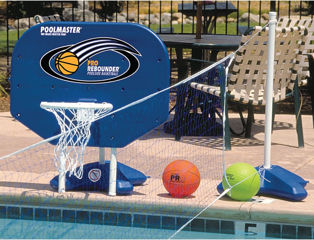 Above Ground Poolside Basketball / Volleyball Game Combo Toys & Games