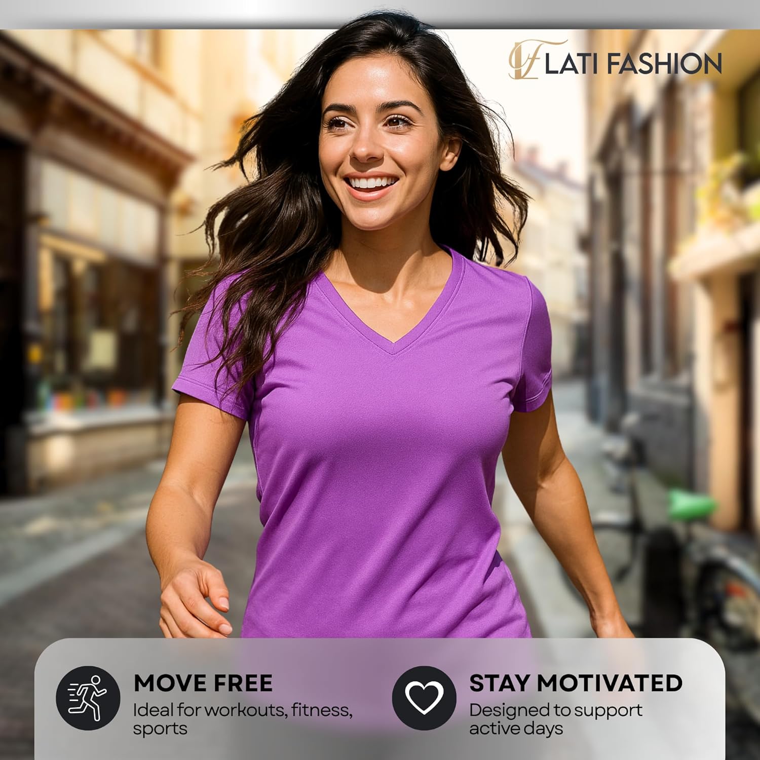 Lati Fashion 5 Pack Dry Fit Shirts for Women Workout Tops Short Sleeve V Neck Womens T Shirts for Yoga Running Pilates S-3X - Image 7