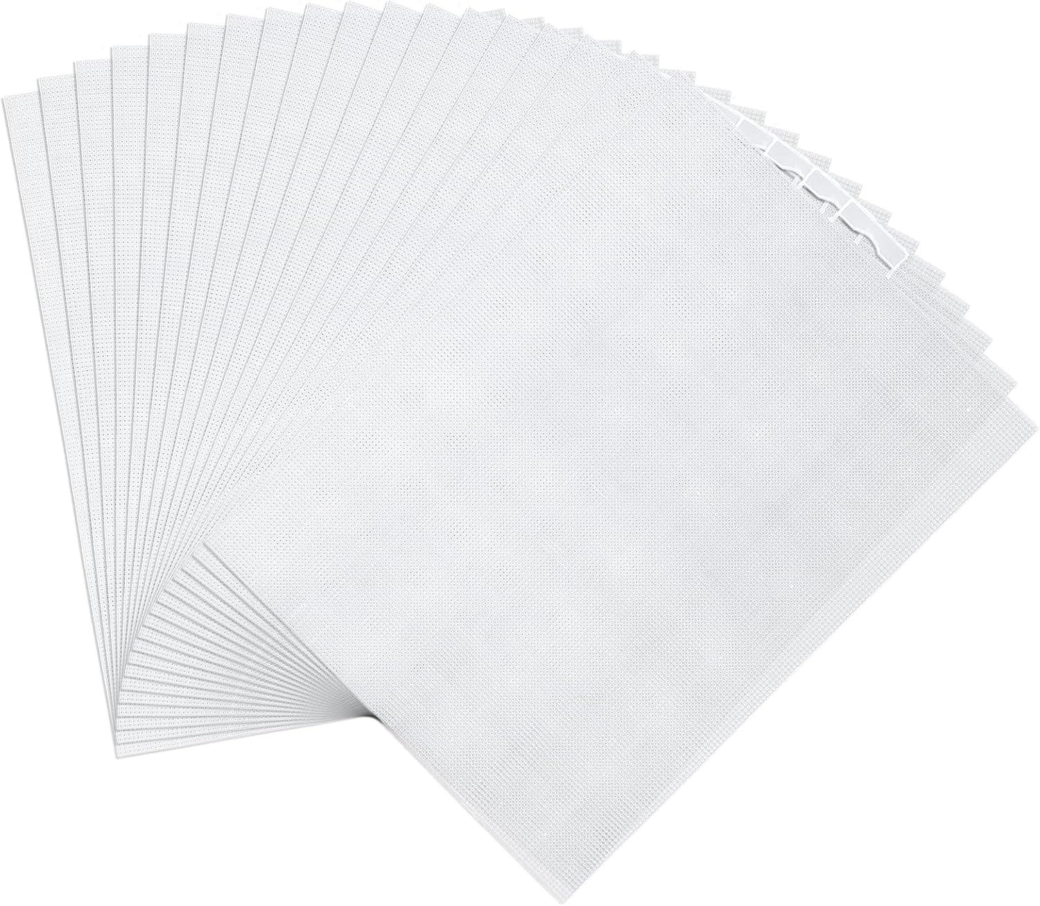 18pcs Plastic Mesh Canvas Sheets 11x8.2in, 14 Count White Needlepoint Canvas for Cross Stitch Plastic Screen Eye Mesh Acrylic Yarn Crafting Embroidery Crochet Knit Projects