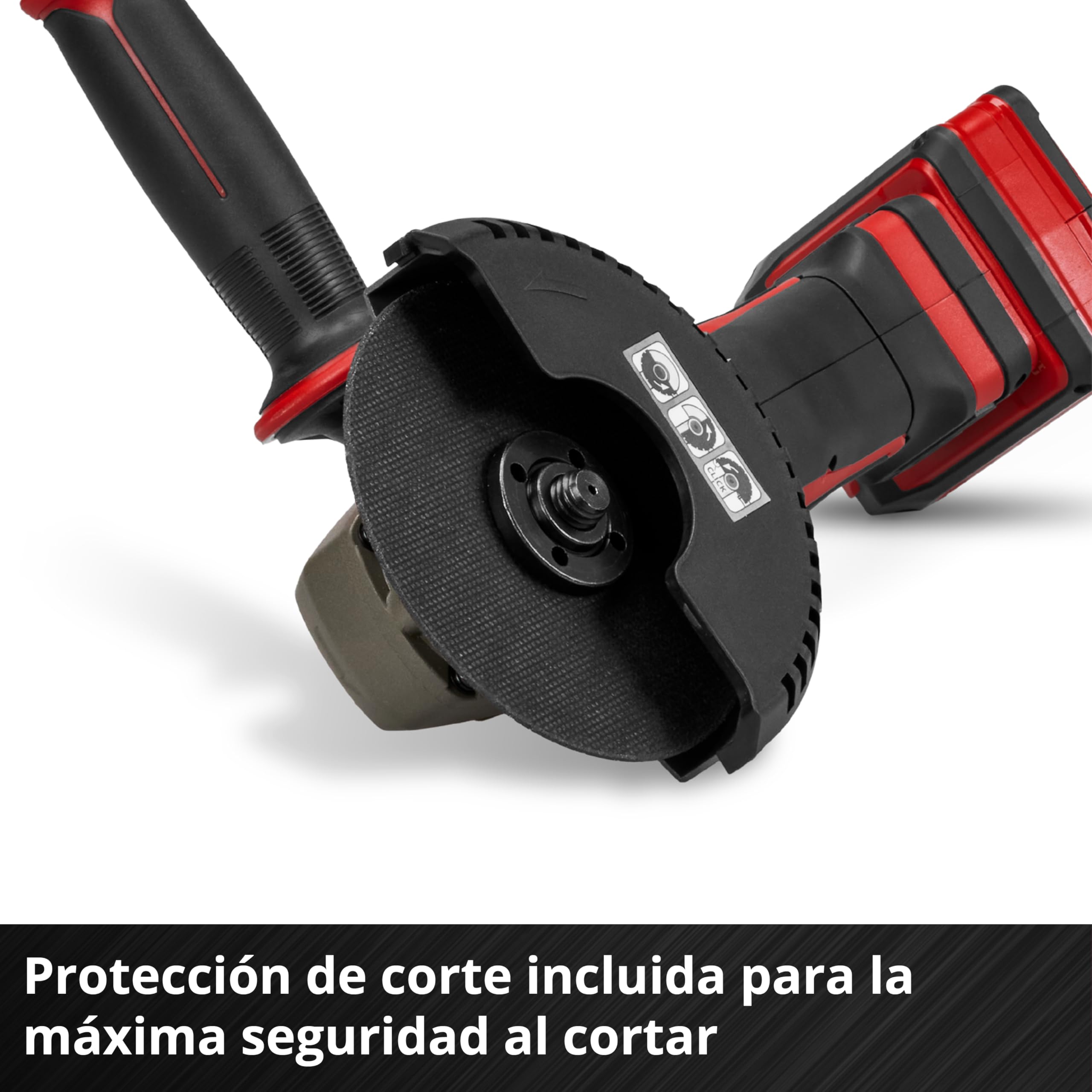 Einhell Amoladora angular con batería TE-AG 18/125-2 Li (1x 4,0 Ah) PXC (18V, 125mm diámetro de disco, 33mm profundidad de corte, protección de corte, sin disco de corte, incl. batería 4,0 Ah)