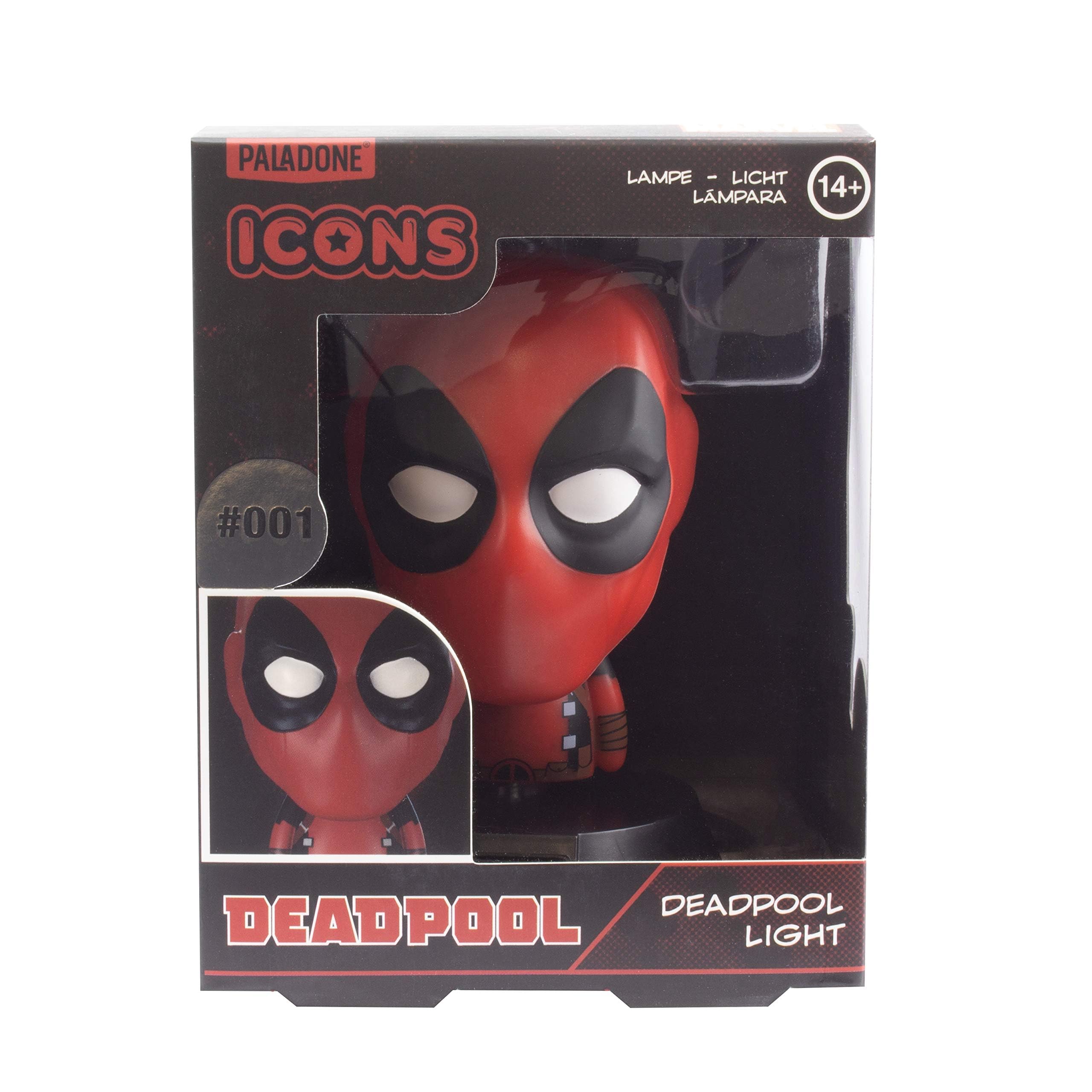 Paladone Porta Penne Maschera Deadpool - Porta Pianta Ufficiale Marvel, Accessorio da Scrivania per Fan di Supereroi, 13cm