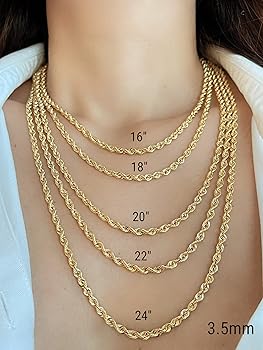 アクセサリー 10K Gold Rope Necklace 56cm 2mm 10K Gold Rope Necklace 56cm 2mm