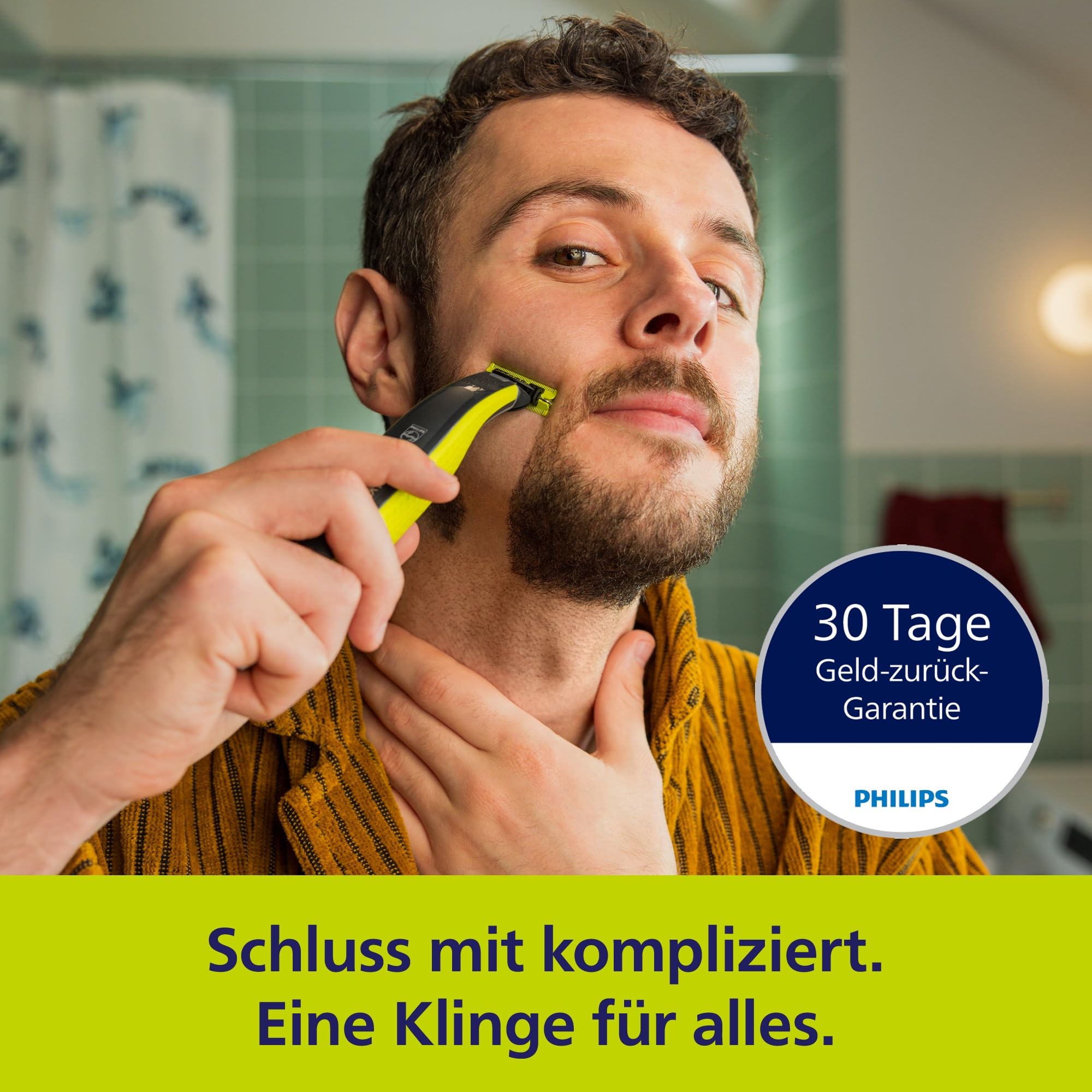 PHILIPS OneBlade Pro 360 Face & Body - elektrischer Rasierer, Trimmer & Bodygroomer, 2x 360 Klingen, Präzisionskamm, 2x Körperaufsätze, Reisetasche, Ladestation, für Gesicht & Körper (QP6652/30)