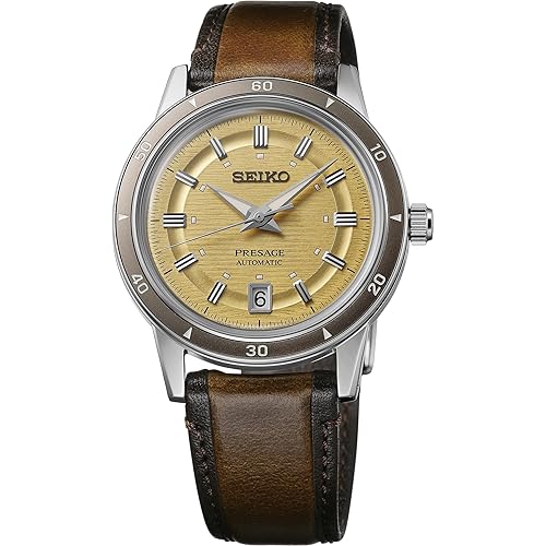 SEIKO Watch for Men - Presage Collection - with Date Calendar, 50M Water Resistance, Screw See-Through Caseback, 39.5mm Case Diameter