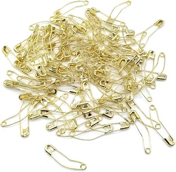 ibotti Curved Safety Pins for Quilting, Basting Pins, Size 2, 100-count, Gold