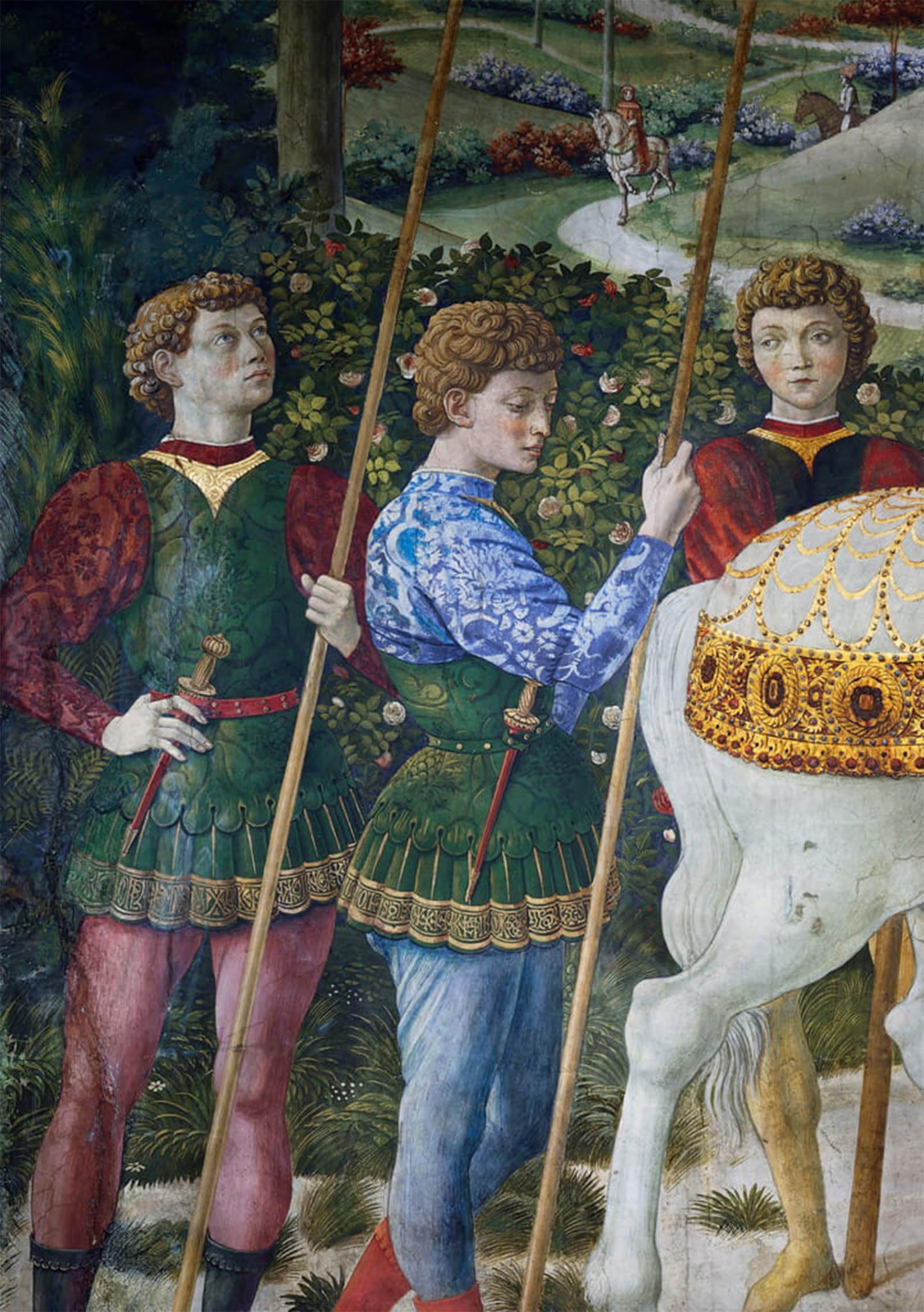 ARTXLXXBN Famous Prints Artwork Pictures Poster Painting Art the Procession of the Magi by Benozzo Di Lese Di Sandro Gozzoli Artwork Landscape Pictures for Home Decor 60x90cm