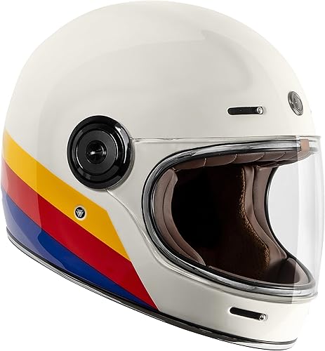 Miniatura 3 de TORC - Casco T1 de cara completa para motocicleta, fibra de vidrio, aprobado por DOT y ECE, estilo retro