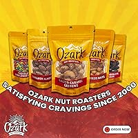 Vista 20 de OZARK NUT ROASTERS, Almendras de chocolate, nueces con sabor a chocolate, almendras confitadas gourmet de clase mundial, paquete resellable