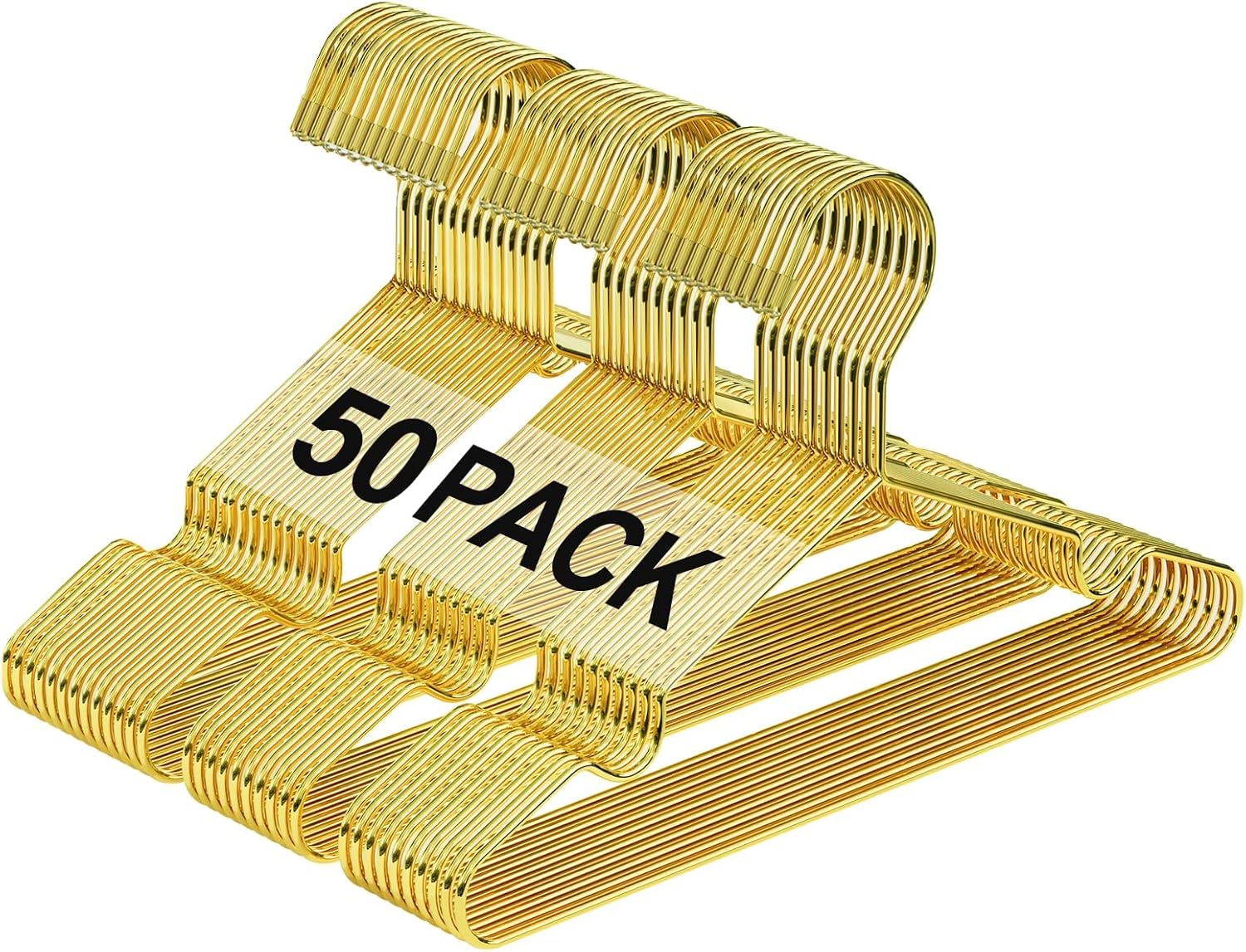 12 Inch Gold Kids Baby Hangers 30 Pack, Strong Metal Toddler Hangers for Closet, Space Saving Children Hangers for Clothes Coats Pants (Gold, 30)