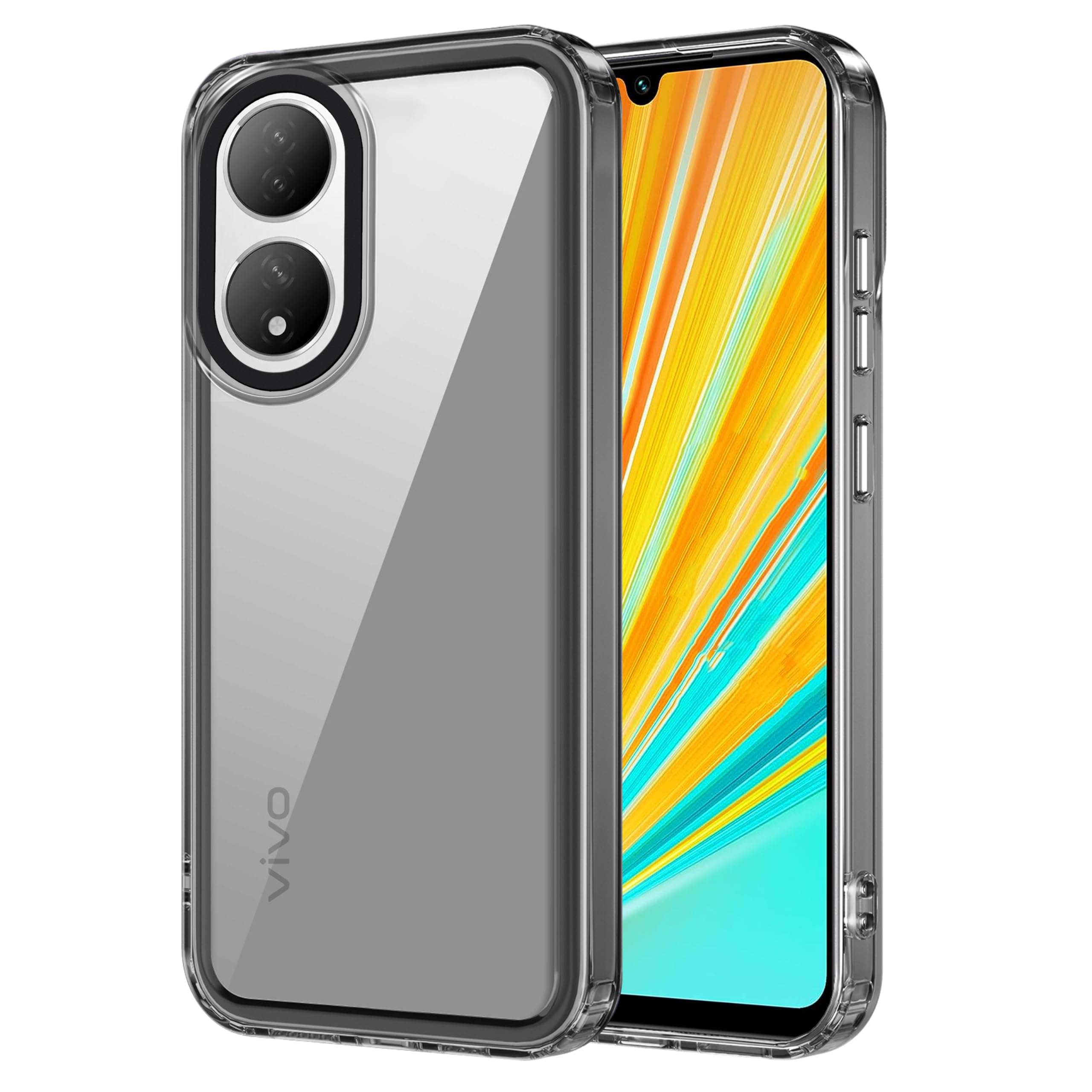 Amazon Basics Back Case Cover for VIVO Y100A 5G (TPU + PC_Translucent Black) (B0CSPR6TPT) Amazon Price History, Amazon Price Tracker