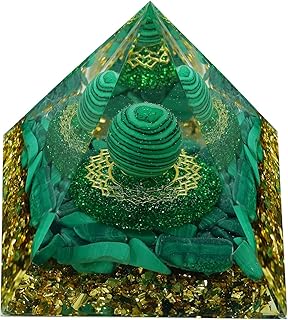 SUKESIAI Orgone Crystal Pyramid for Positive Energy, Globalstore Healing Crystal Orgonite Pyramid Energy Generator, Mental Crystal for Stress Reduce Healing Meditation Attract Wealth Lucky