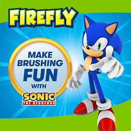 Miniatura 3 de Firefly Pasta dental con flúor natural anticaries para niños, Sonic The Hedgehog, sabor a chicle, aceptada por ADA, 4.2 onzas