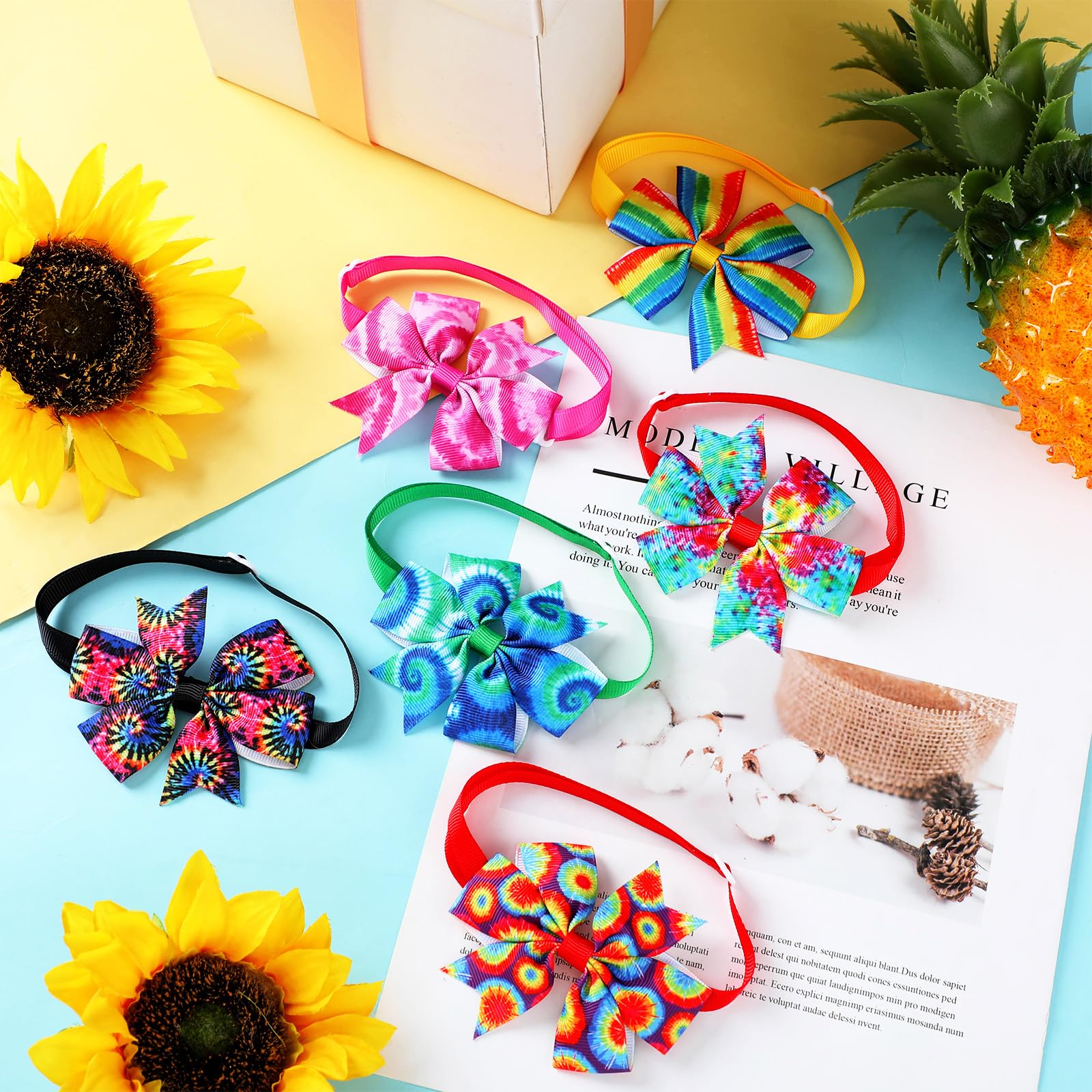 Maitys 80 collares para perros, lazos de verano y collares ajustables