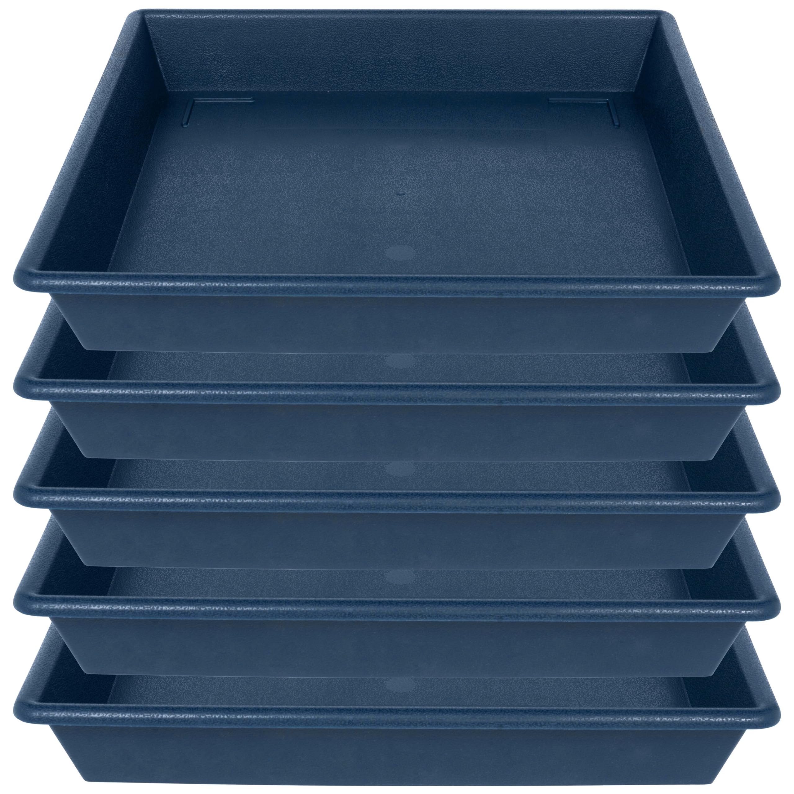 NIMYAU Blue Square Plant Saucer 5 Pack 8 inch Plant drip Trays