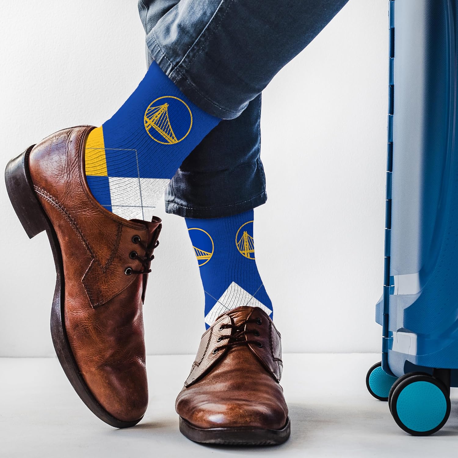 For Bare Feet NBA mens Nba Argyle Remix Dress Sock