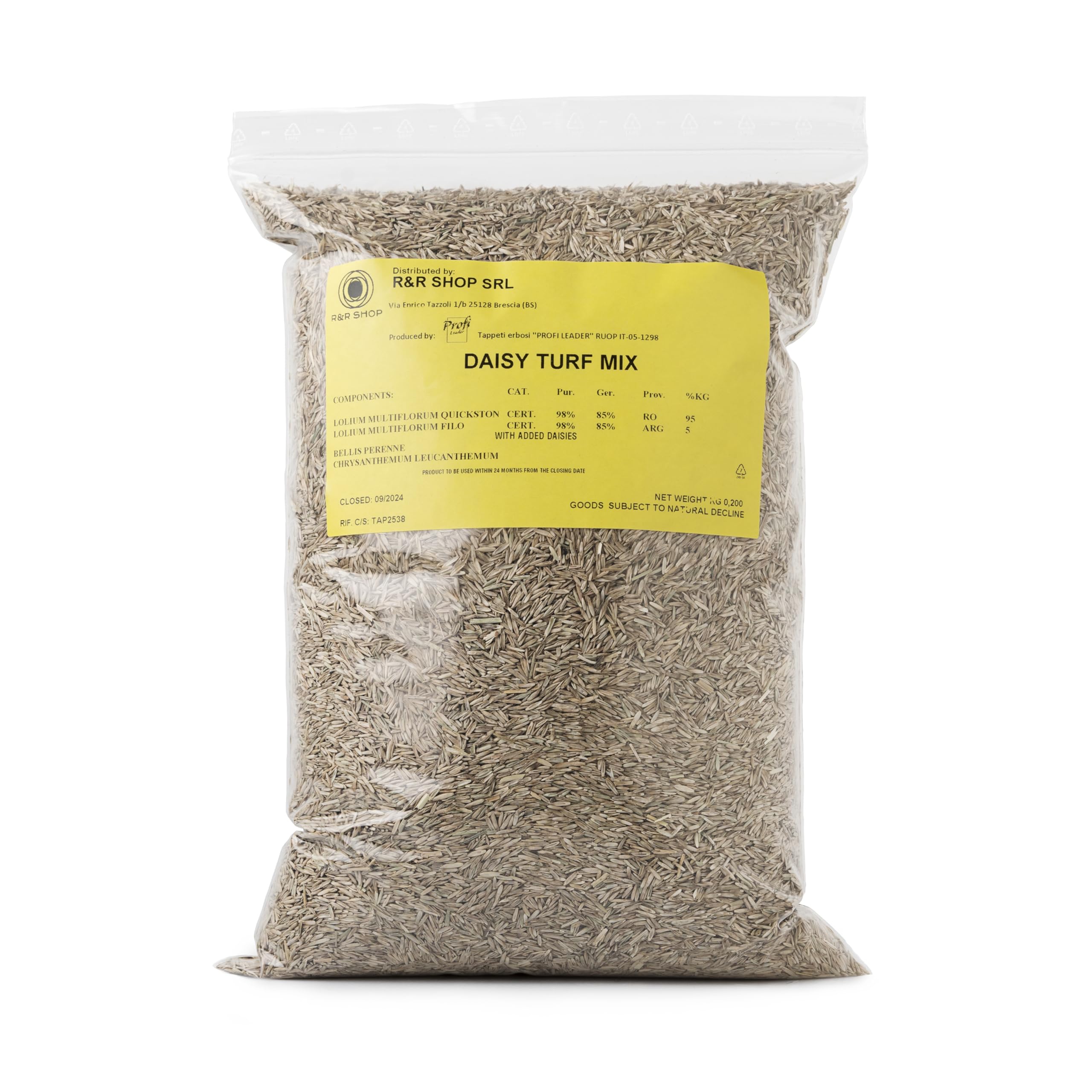 R&R SHOP - Rasensamen mit Gänseblümchen, schnelles Wachstum, doppelte Gänseblümchensorte (500gr–25m2)