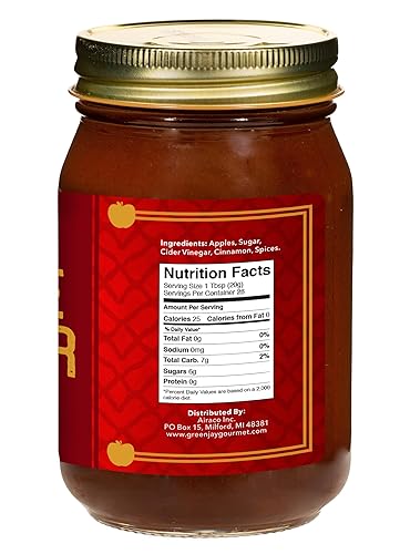 Miniatura 2 de Green Jay Gourmet Mantequilla de manzana, totalmente natural, sin gluten, para untar de manzana con manzanas, canela y especias, mantequilla de