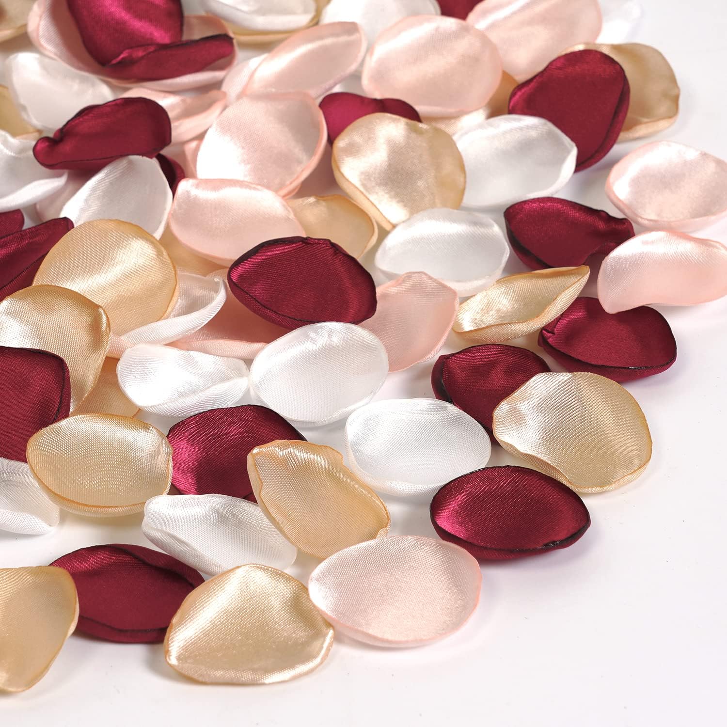 200PCS Rose Petals for Valentines Day Decor, Separated Ready to Use Soft Silk Flower Petals for Wedding Flower Girl Basket, Table Centerpieces, Cake Table, Buffet Table, Aisle Scatter Petals