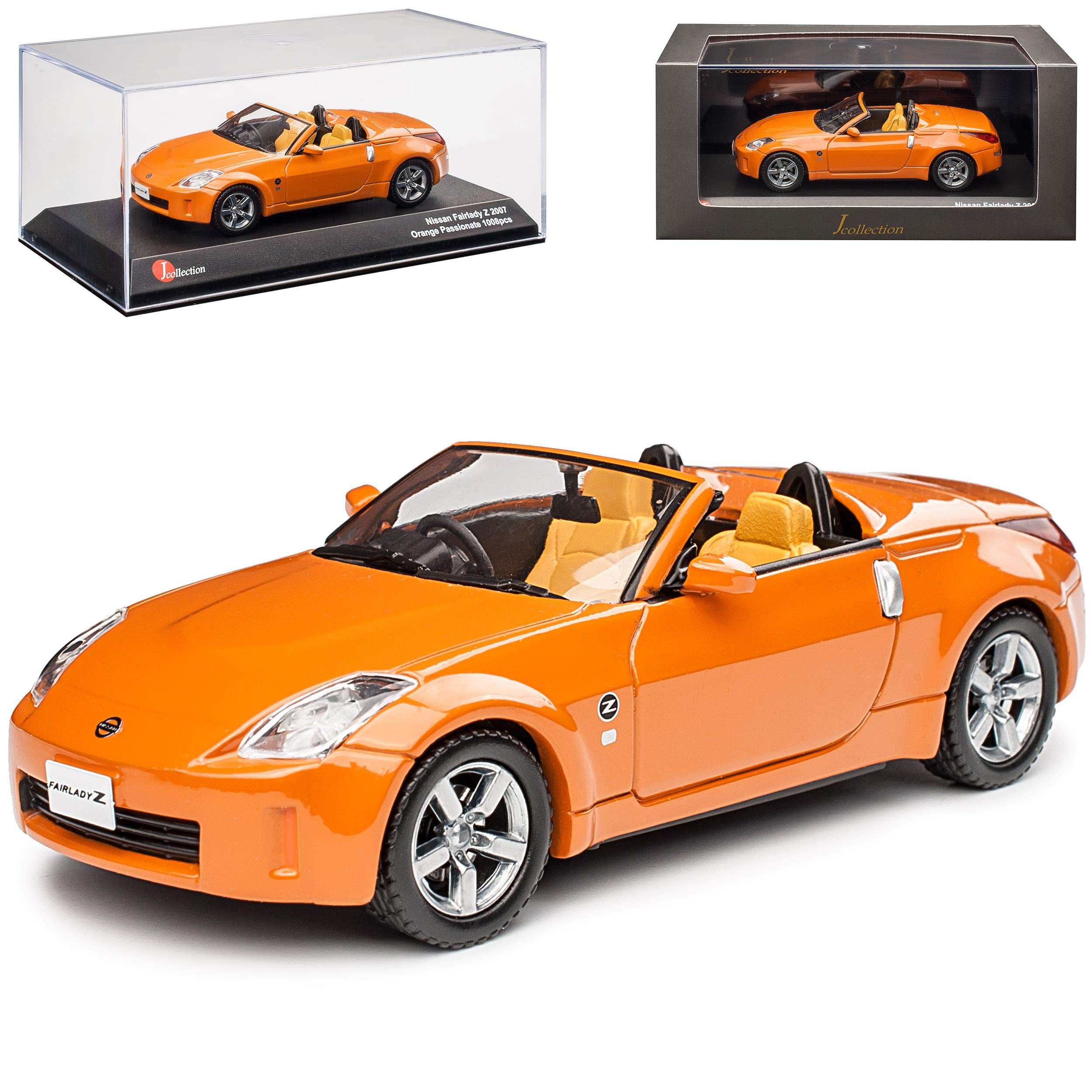 Nisan 350Z Cabrio Fairlady Z Orange 2002-2009 1/43 J-Collection Modell Auto