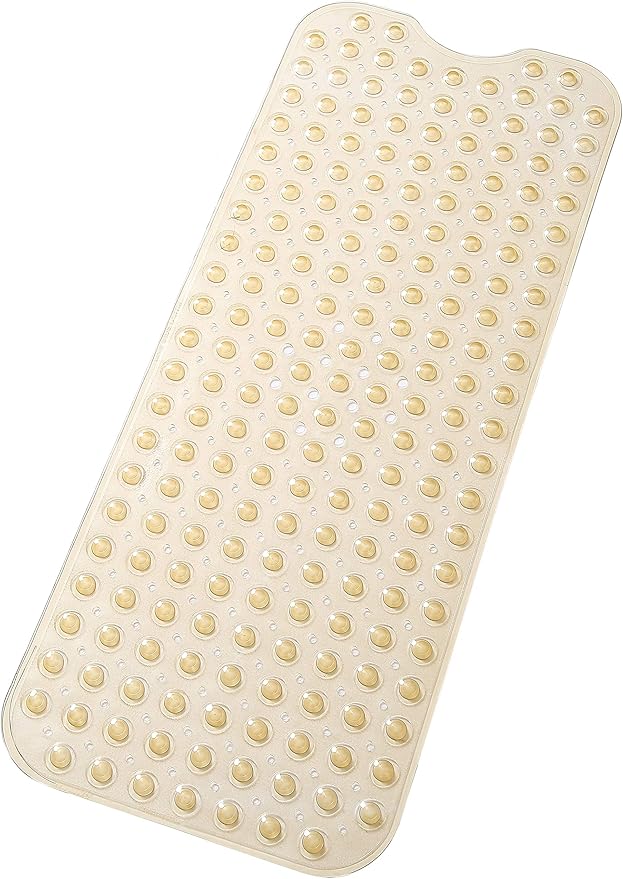 TIKE SMART ExtraLong NonSlip Bathtub & Shower Mat 39”x16” (Smooth/NonTextured
