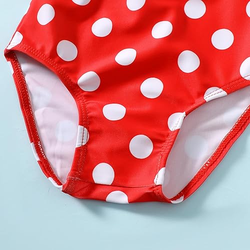 Miniatura 4 de LYSMuch Traje de baño para niñas recién nacidas-3T, traje de baño de bikini con diadema, ropa de playa de 3 piezas